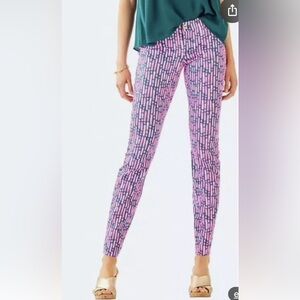 Lilly Pulitzer Skinny Ankle Kelly Pants in Mandevilla Pink Slathouse Stripe